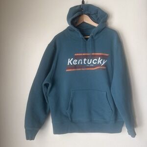 State Of Mine Sweatshirt Hoodie Kentucky Teal Green Men's Size XL Thick Lounge